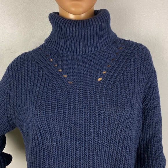 NEW 360SWEATER NAVY TURTLENECK SWEATER - Picture 3 of 6